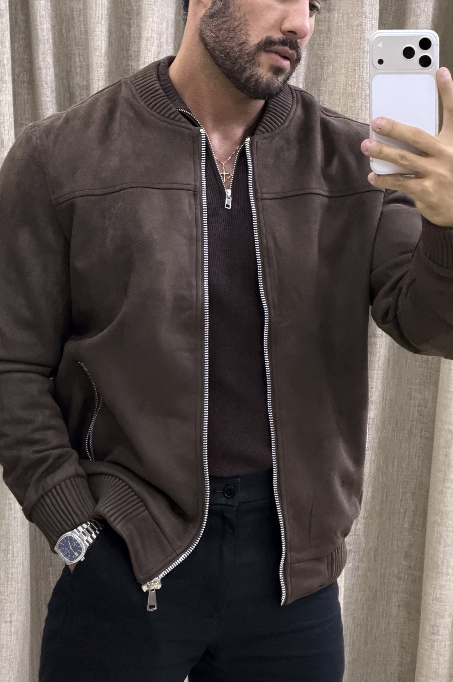 Campera Oxford · Estilo Bomber de Gamuzada