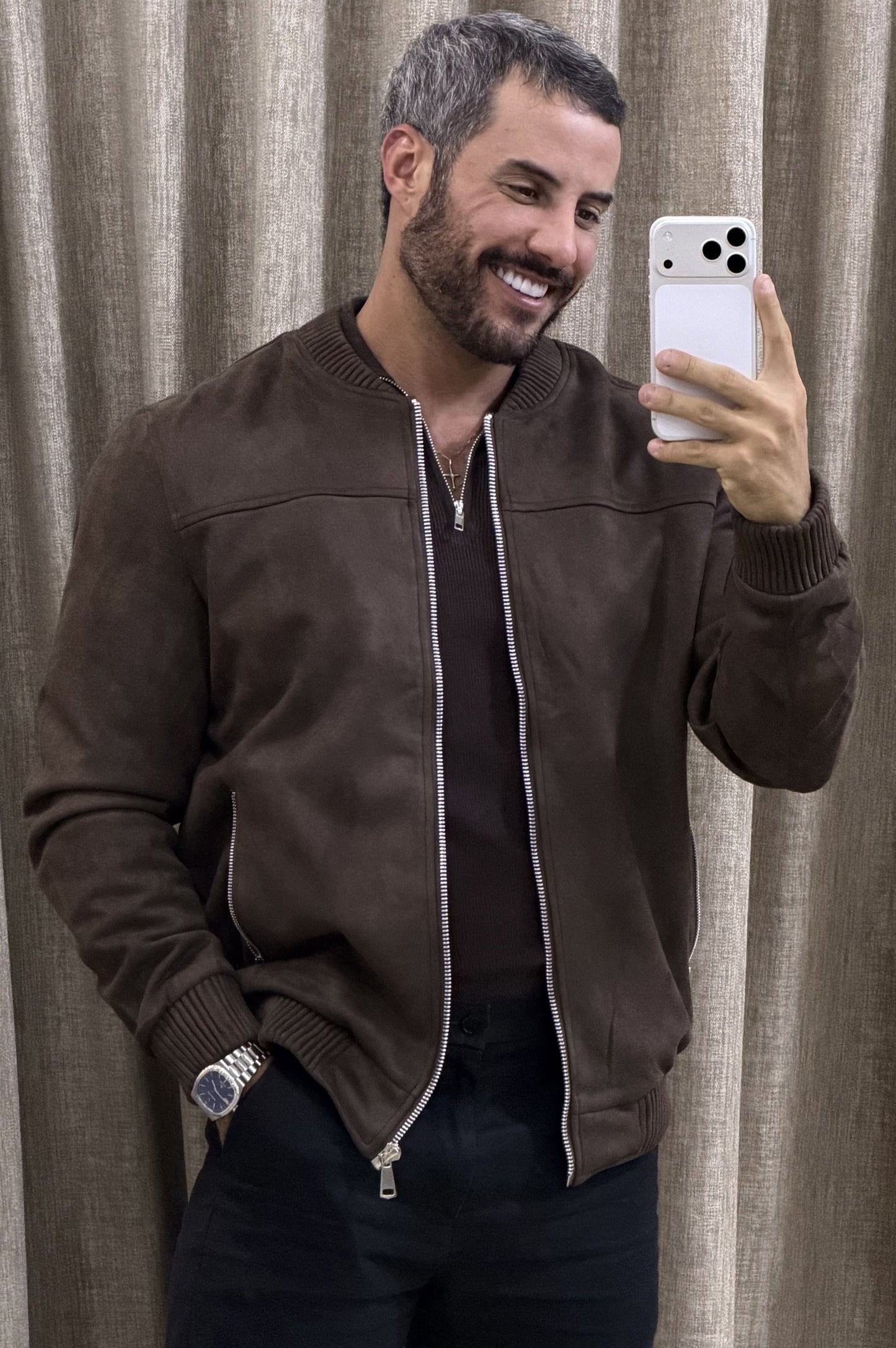 Campera Oxford · Estilo Bomber de Gamuzada