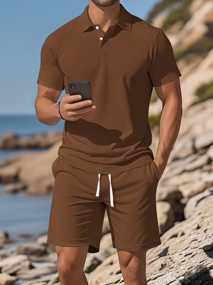 [BUY 1 GET 1 FREE] Prague Premium Shirt & Shorts Set
